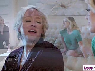 Passionate Strapon Fuck Blindfolds Big-Tits Stepmommy