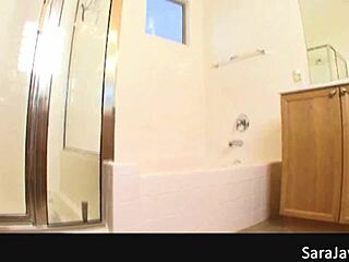 sex in the bathroom with lesbians mia peach and friend