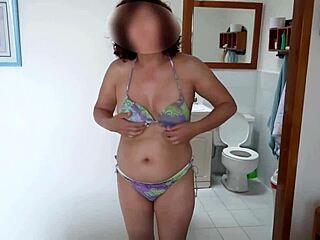 Beach Masturbation with Stepson Ends in Pussy Creampie