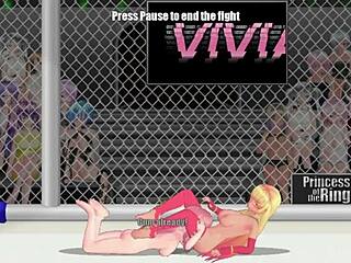 Vivian crushes paris in intense wrestling match!