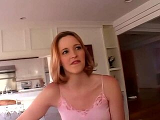 tinka rose bends over as the teen fuck hole in fishnets