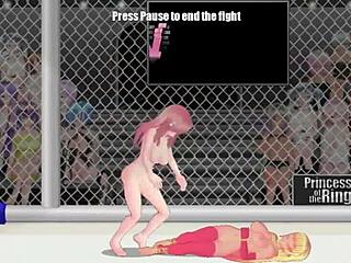 Vivian crushes paris in intense wrestling match!