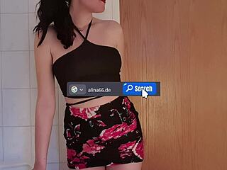 Slutty german girl shared and fucked in a bathroom german cuckold joi