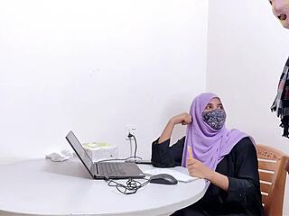 hijabi hot bank manager gets fucked by desi village farmer