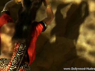 exotic indian princess sways her hips in seductive solo dance