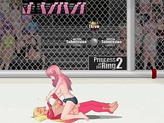 Vivian crushes paris in intense wrestling match!