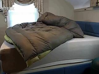 Puffy Nylon Humping Fetish Bed Cumshot Compilation Overload