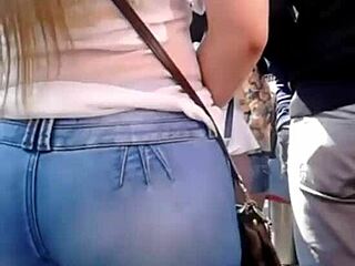 wera shows off her huge ass in tight jeans