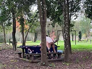 Mature Stepmother Caught Having Sex Outdoors