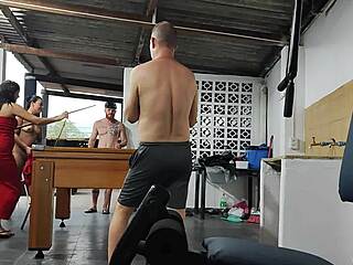 playing pool with my hot stepsisters