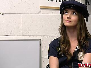 mira monroe sucked officer rustys impressie cock so good mira has to go into a store dressed as a cop and record herself stealing something officer catches her in the act and brings her in for questioning