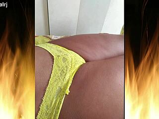 Jade teasing with yellow panties