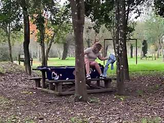Mature Stepmother Caught Having Sex Outdoors