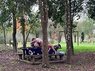 Mature Stepmother Caught Having Sex Outdoors