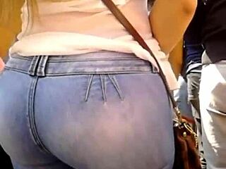wera shows off her huge ass in tight jeans