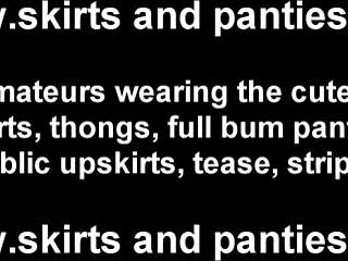 She flashes her panties for the whole block