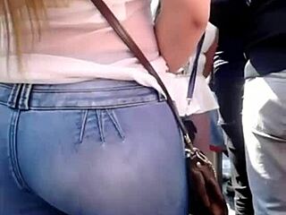 wera shows off her huge ass in tight jeans