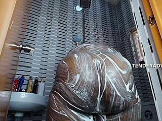 hottest shower sex ever with big booty black beauty