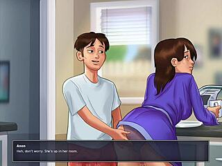 Fucking my milf stepmom debbie in the kitchen summertime saga full scene