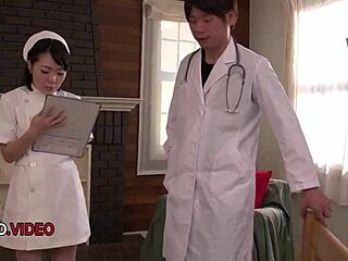 ui kinari hot asian nurse gives intense blowjob before passionate sex session