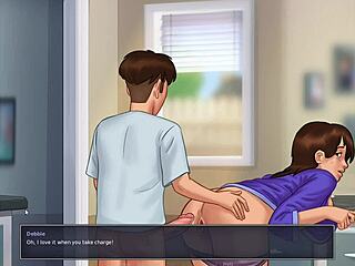 Fucking my milf stepmom debbie in the kitchen summertime saga full scene
