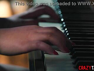 petite lesbian teen scarlett alexis enjoyed pussy licking on piano