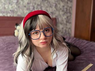 asmr naughty college girl in costumes and stockings