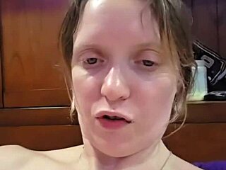 dirty talking wife cums twice with huge squirt while video sexing
