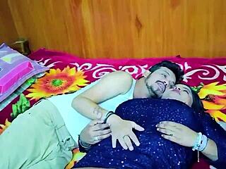 Indian milf giving deepthroat blowjob