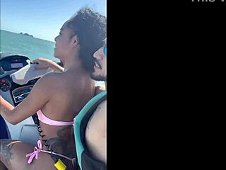 Horny brazilian bride betrays husband on honeymoon trip fucking the muscular jetski coach big dick while hubby is away