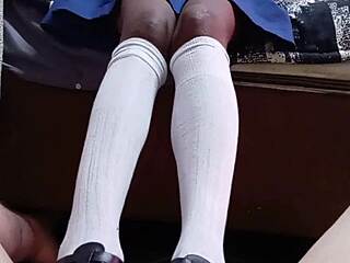 White teacher got shoe job for increased grades by his black student hot foot porn series