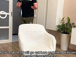 Fucked busty horny teacher to pass exam with subtitles