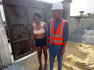 at the construction site i took a cheap slut and fucked her