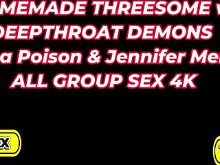 jennifer mendez and tabitha poisons pink pantyhose gangbang