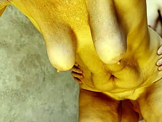 big tits stepmom bent over for quick creampie from behind