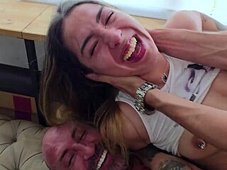 They fuck her holes together hard