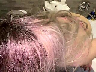 in the bathroom the stepson met the stepmom with a big ass and they had anal sex