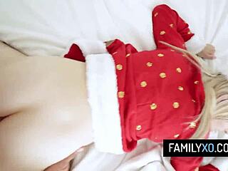 stepdaughter emma rosie gets naughty with stepdad at christmas