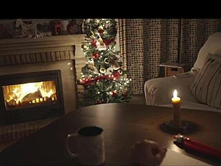 curvy slut gets anal fantasy fulfilled on christmas
