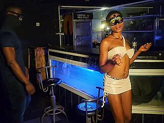 bella habibis tight pussy out with a hard pounding after a few drinks on the house