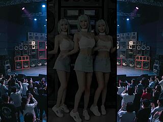 Excited crowd watches intense k-pop dance contest finals