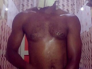 Casual shower session with friends