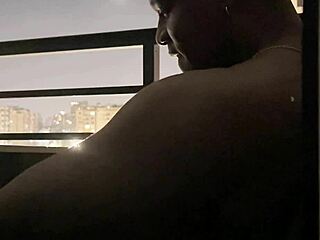 Nysdel moans during balcony blowjob with roommate